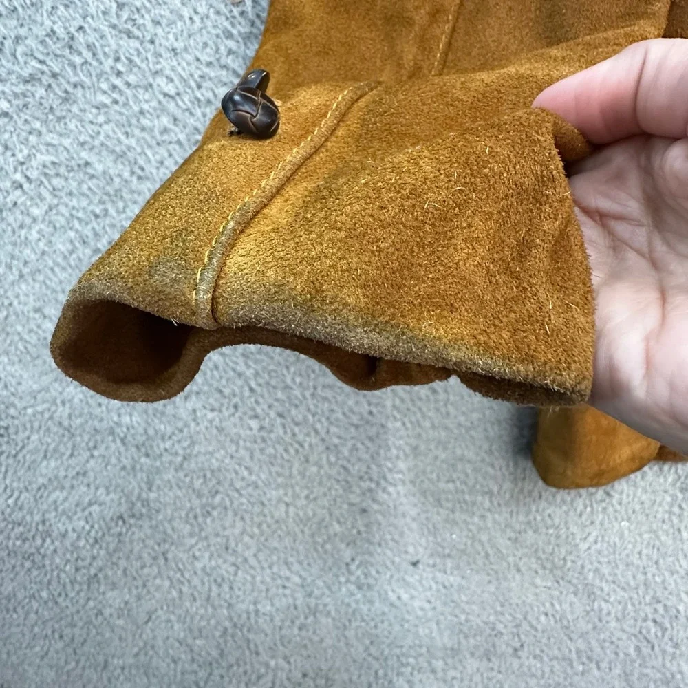 VTG Van Cort Mens 36 Suede Leather Blazer Jacket Brown Western Made in USA